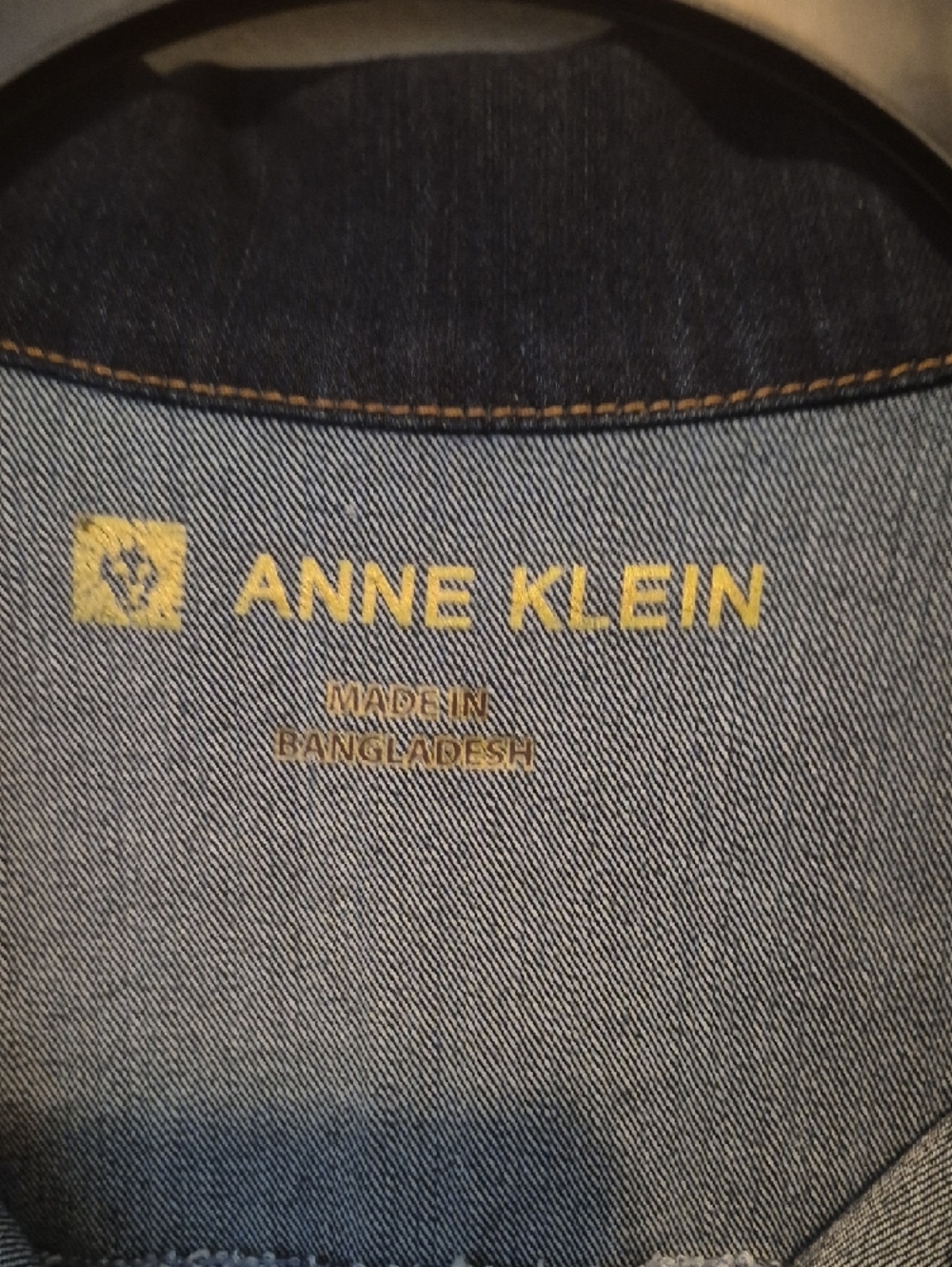 Anne Klein Indigo Denim Jacket with Contrast Stitching - Picture 2 of 5